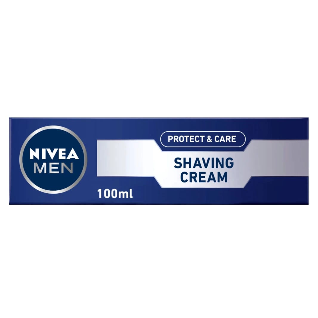 NIVEA Men Shaving Cream Protect & Care, Stylish Design for All Skin Types, Ideal for a Perfect Shave Experience