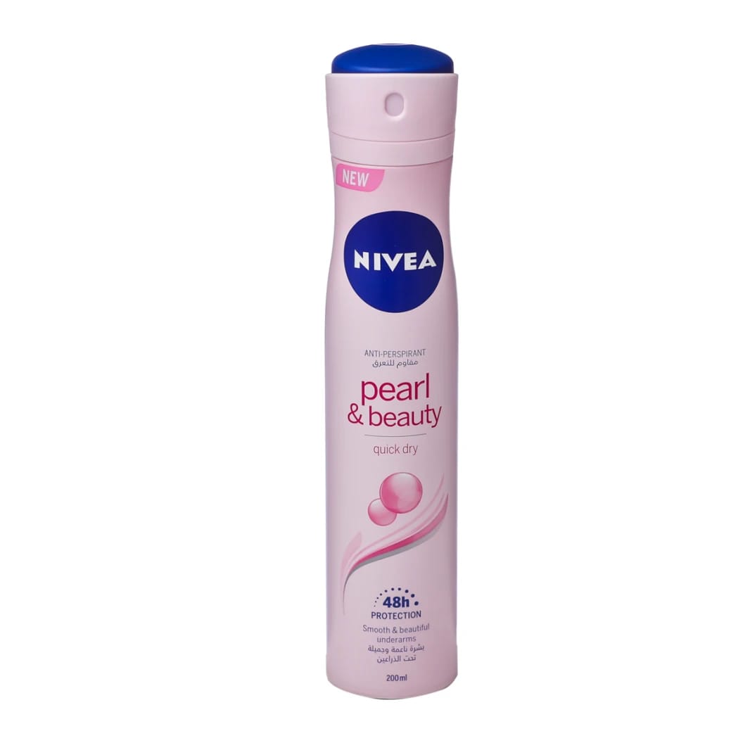 NIVEA Pearl & Beauty Anti-Perspirant Spray, Quick Dry, Long-lasting Protection for Women