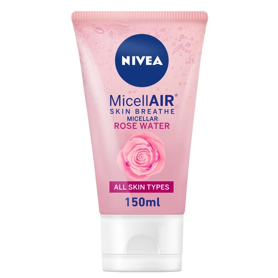 NIVEA MicellAIR Micellar Rose Water Skin Care for All Skin Types in Easy-to-Use 150ml Tube