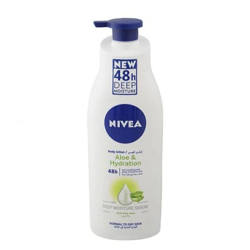 NIVEA Body Lotion Aloe & Hydration 48h Deep Moisture for Normal to Dry Skin