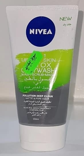 NIVEA Skin Detox Face Wash, Pollution Deep Clean and Blackhead Removal, for Men and Women, Pore Refining and Deep Cleansing