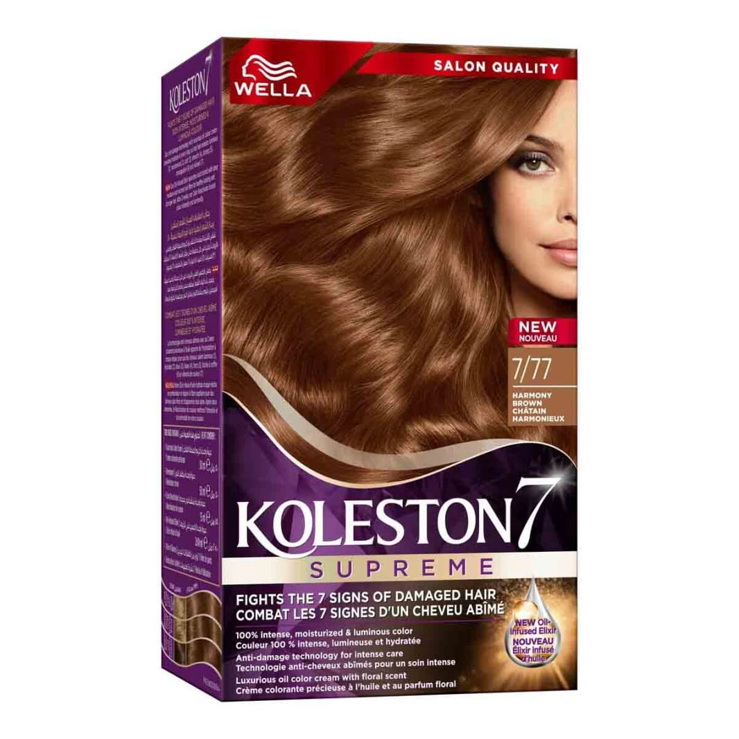 Wella Koleston Supreme Hair Color, Luxurious Harmony Brown 7/77 for Women Seeking Gorgeous Rich Color