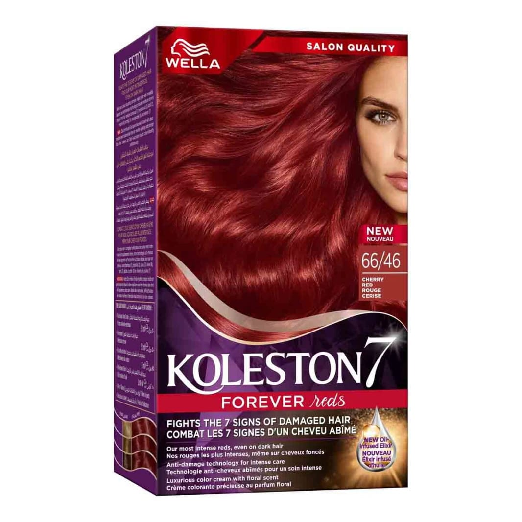 Koleston Permanent Hair Color Intense Reds for Vibrant and Long-Lasting Results on All Hair Types with Salon-Quality Formula.