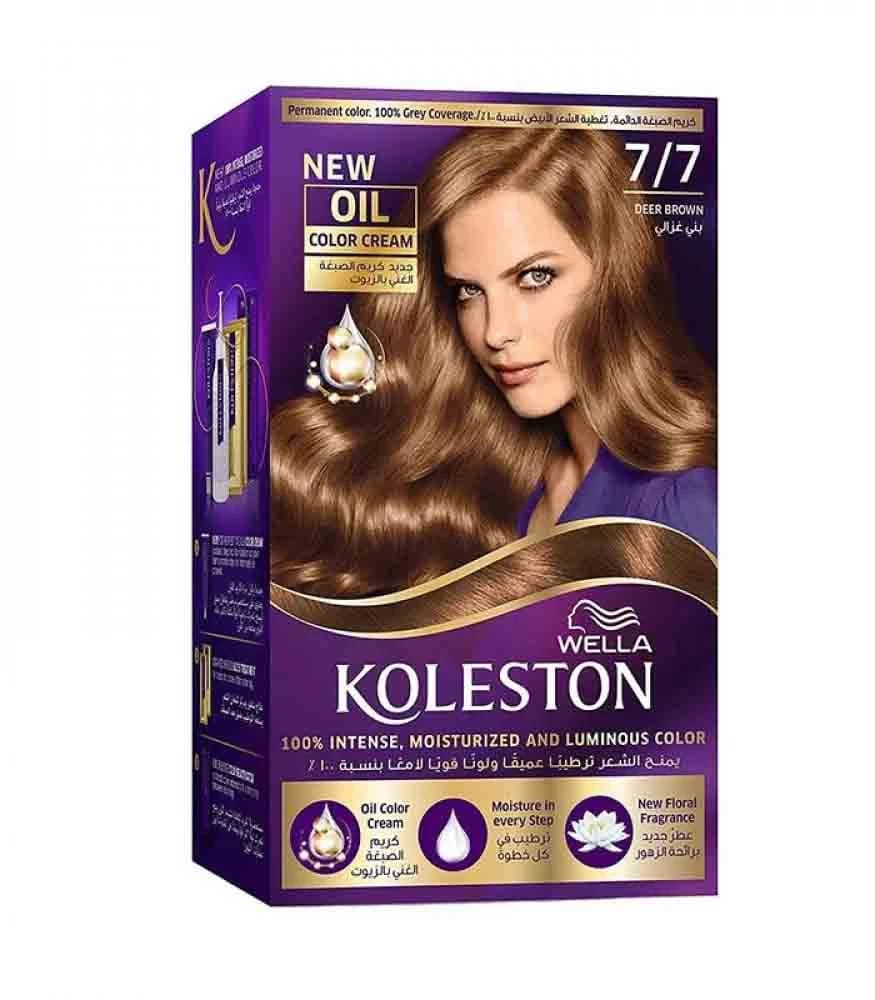 Wella Koleston Permanent Oil Hair Color Deer Brown for Women with Grey Coverage and Long-Lasting Shine