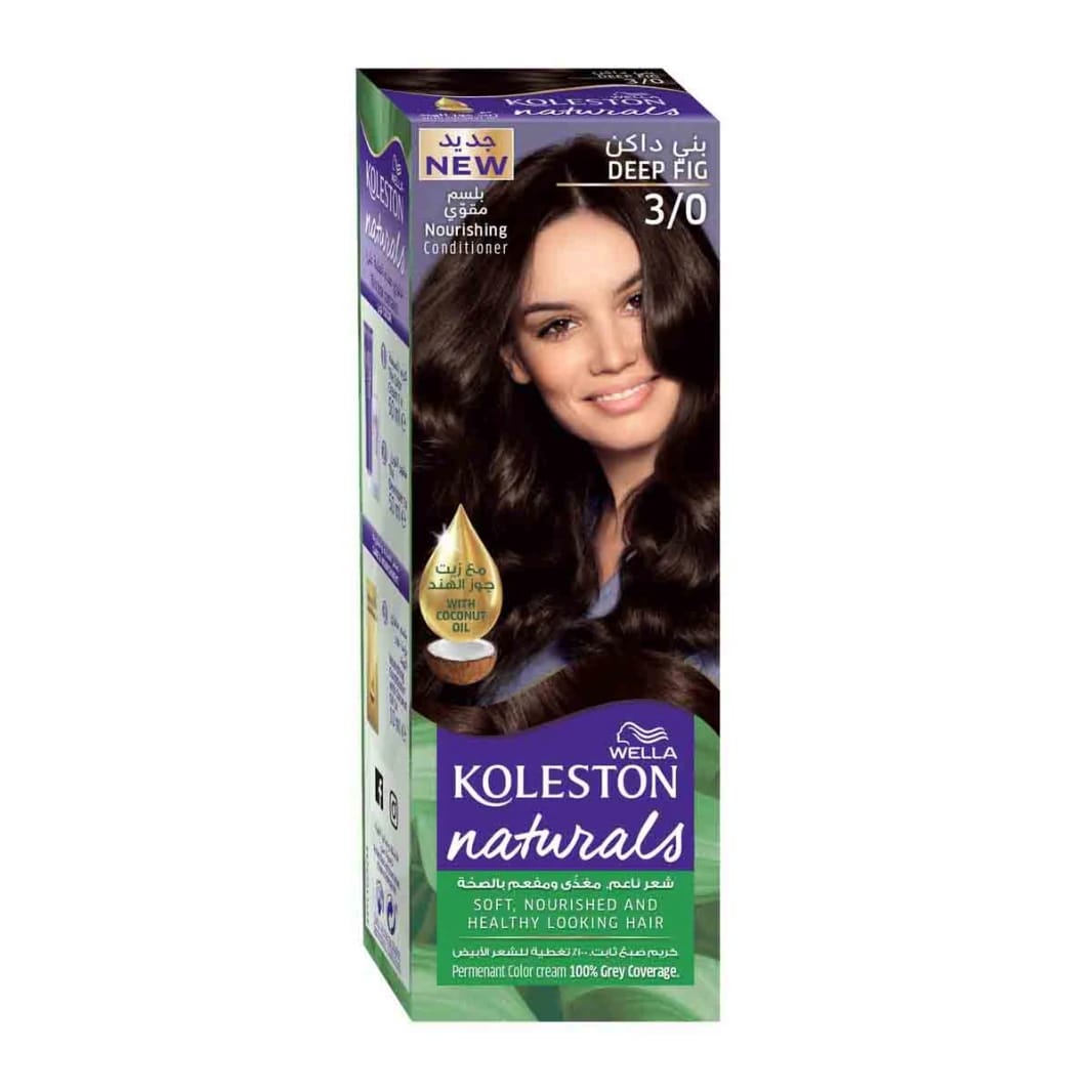 Wella Koleston Naturals Hair Dye for Women Enriches Hair with Natural, Luxurious Deep Fig Brown Color