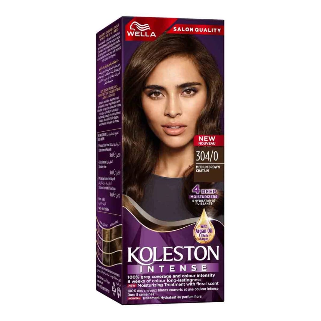 Wella Koleston Intense Hair Color with Deep Moisturizers and Argan Oil for Women, Achieve Stunning Medium Brown