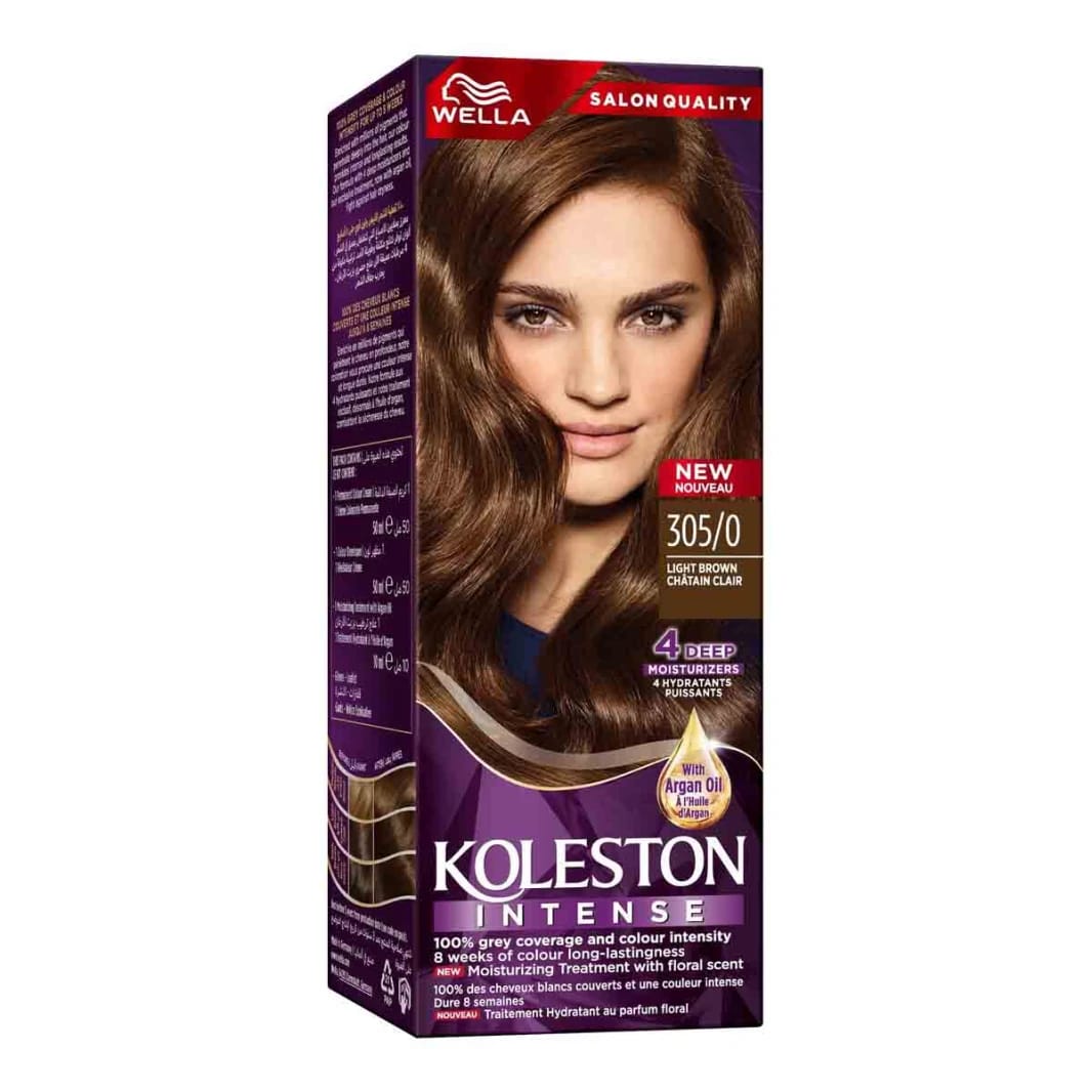 Wella Koleston Intense Hair Color, Light Brown Design, Salon Quality for Women Seeking Full Coverage