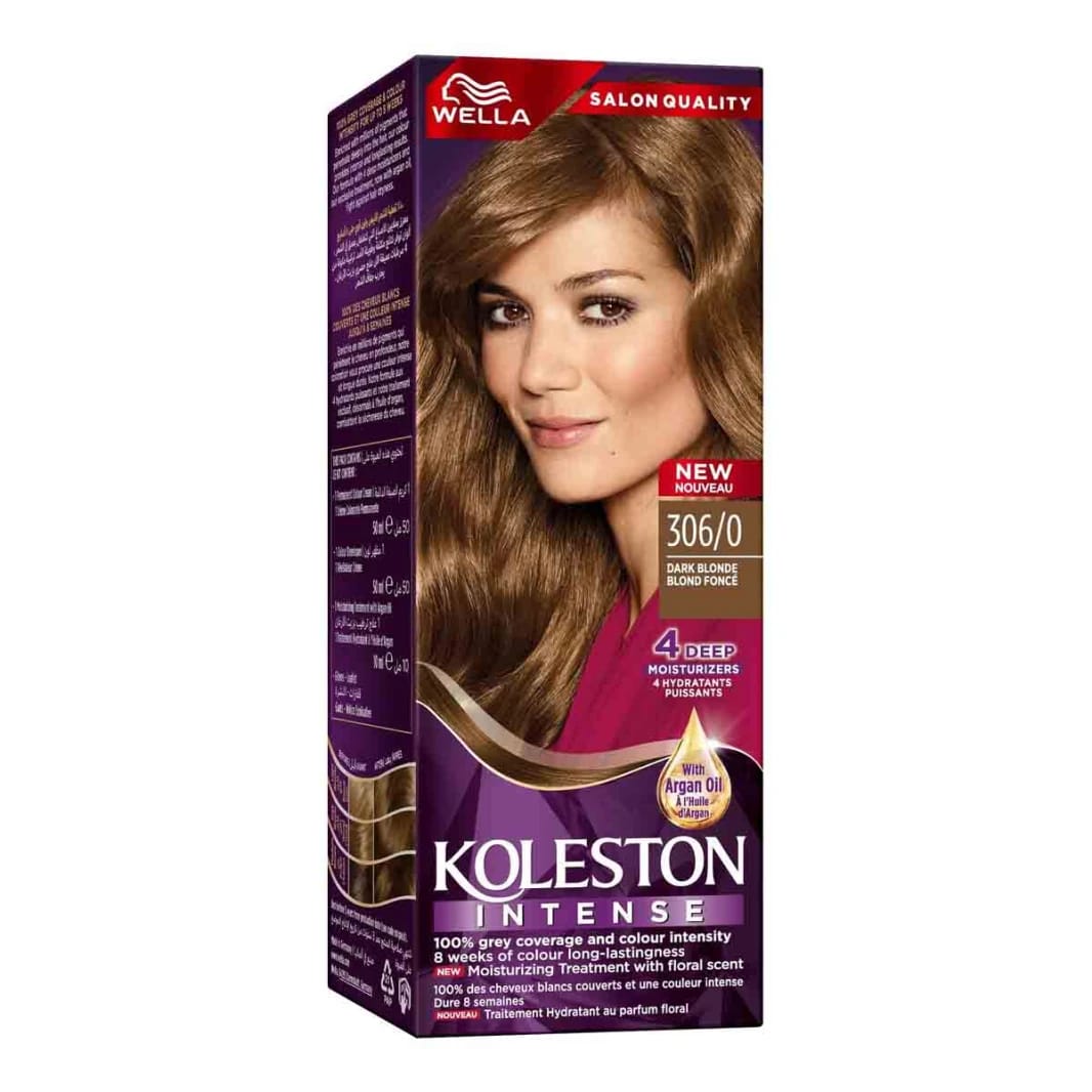 Wella Koleston Intense Hair Color in Dark Blonde with Argan Oil and Deep Moisturizers, Salon Quality Design