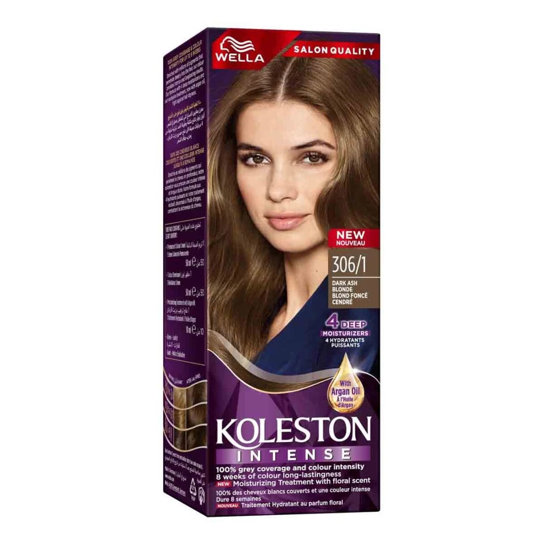 Koleston Intense Dark Ash Blonde Hair Dye with Floral Scent Moisturizing Treatment for Women