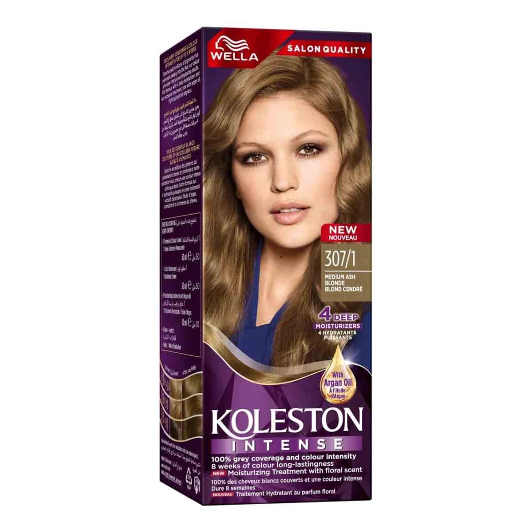 Wella Koleston Intense Hair Dye Pack, Medium Ash Blonde Shade, Complete Coverage and Stunning Results Specially for Exceptional Women.