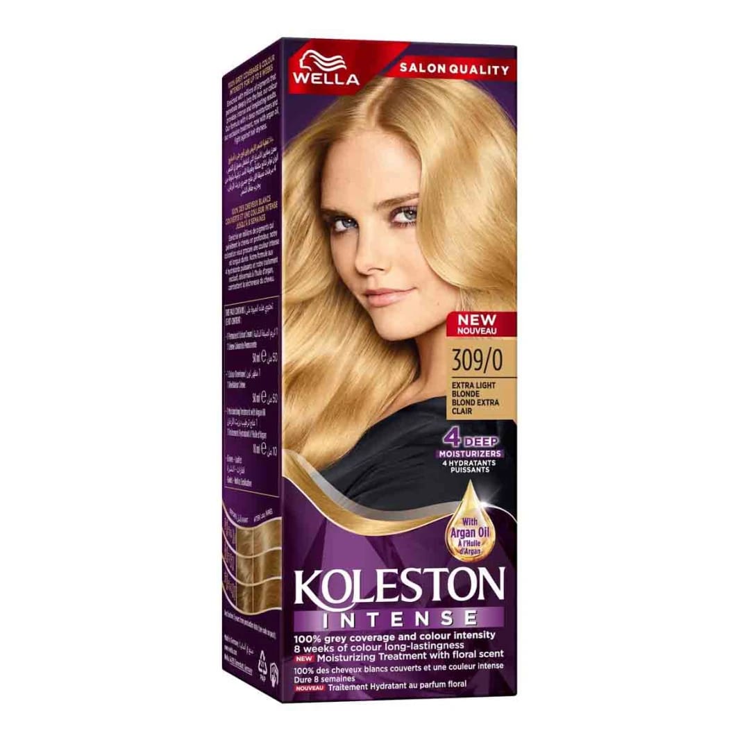 Koleston Intense Hair Color Extra Light Blonde 309/0 for All Hair Types, Salon Quality for Perfect Grey Coverage and Amazing Look