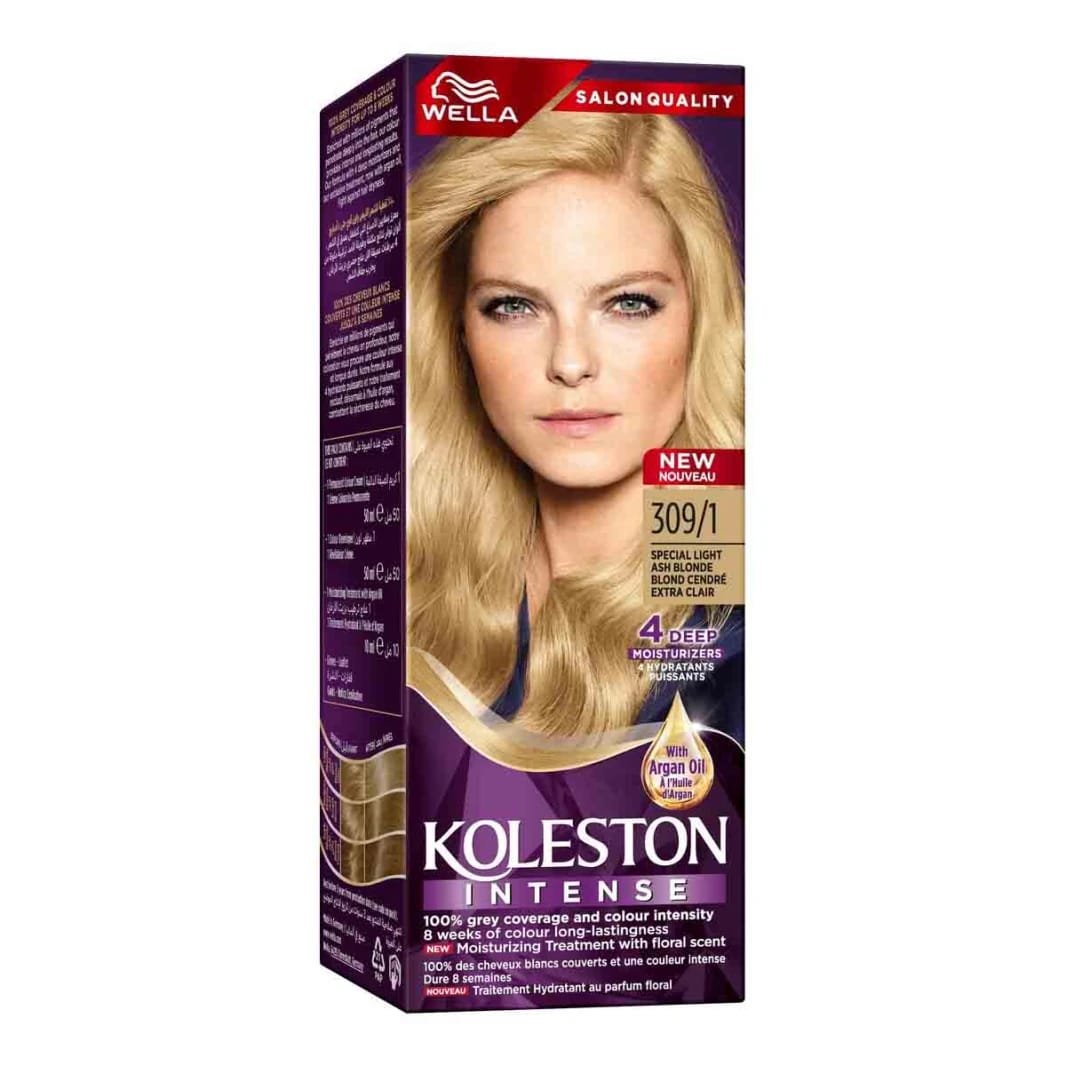 Koleston Intense Hair Color with Argan Oil, Special Light Ash Blonde, Ideal for Full Grey Coverage and Vibrant, Long-Lasting Color