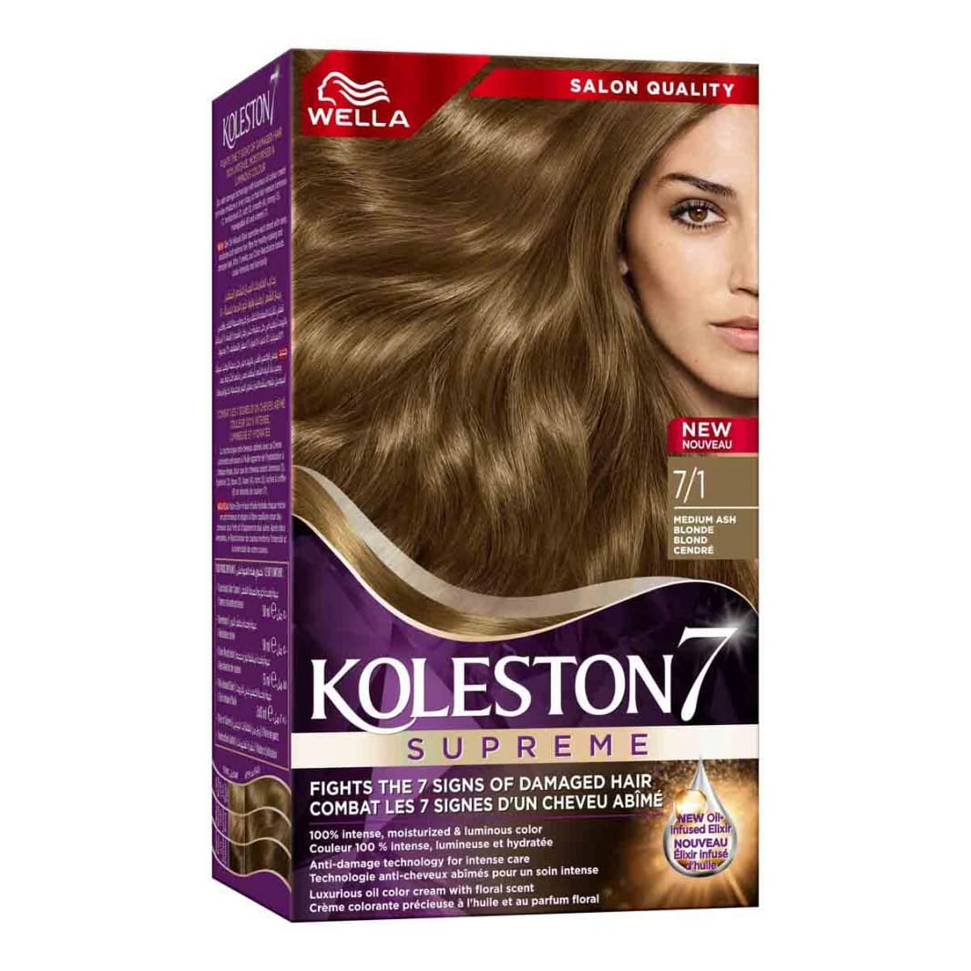 Wella Koleston Supreme Hair Color Kit in Medium Ash Blonde, Perfect for Women Seeking Stunning Hair