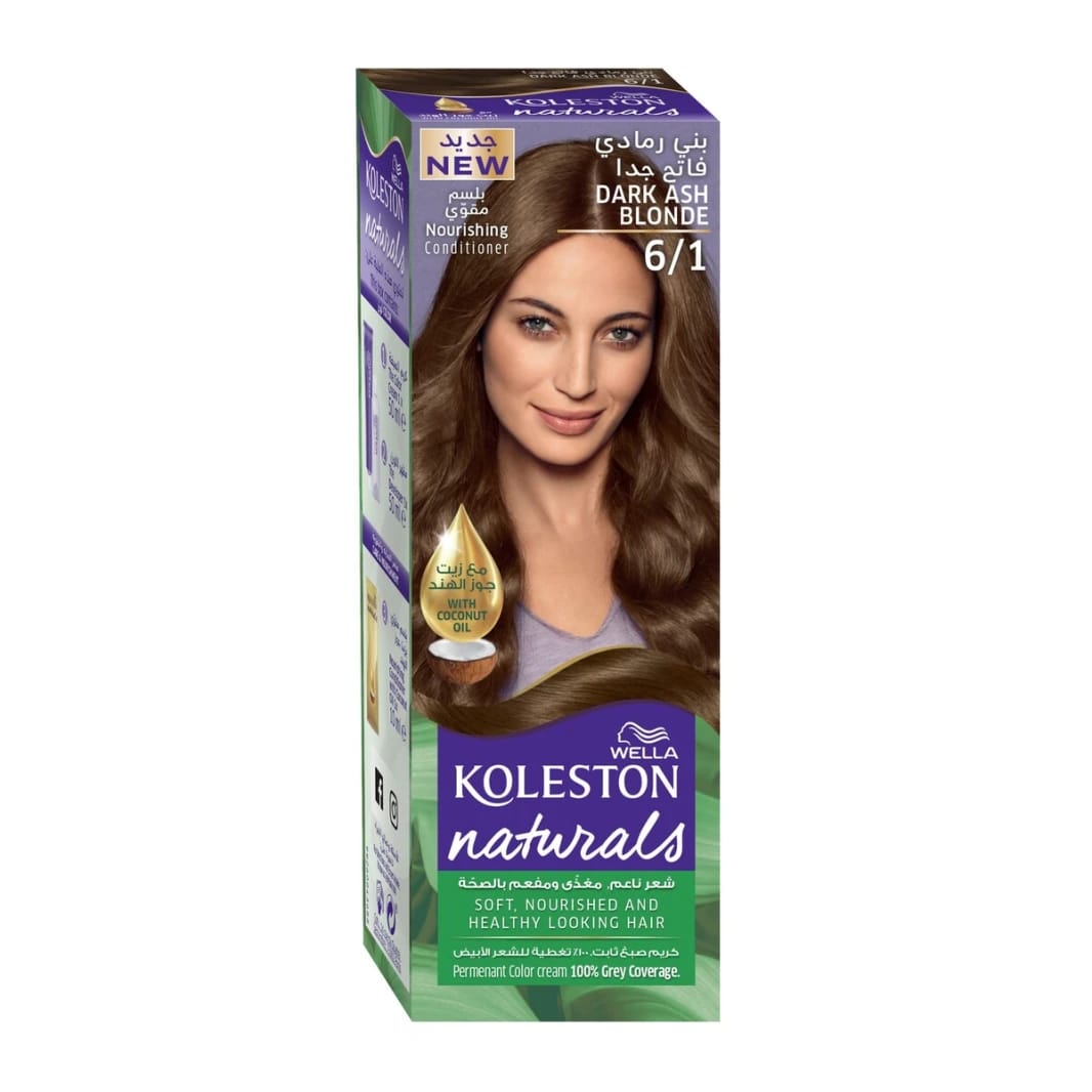 Wella Koleston Naturals Hair Color in Dark Ash Blonde, Perfect for Soft, Nourished, and Healthy Looking Hair