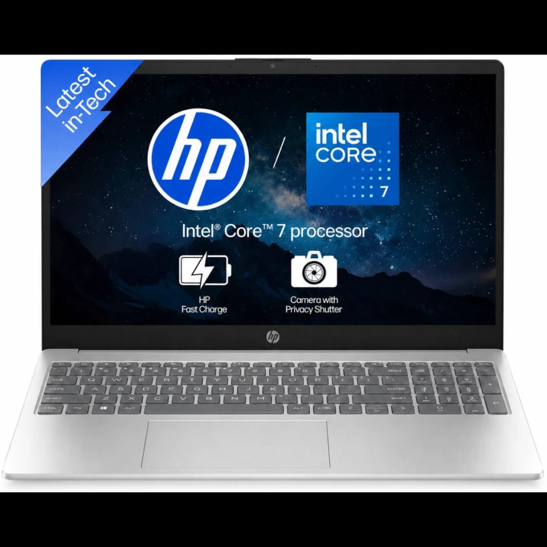 HP Laptop 15 FD0099NQ - Intel Core 7 Slim Design with Fast Charging