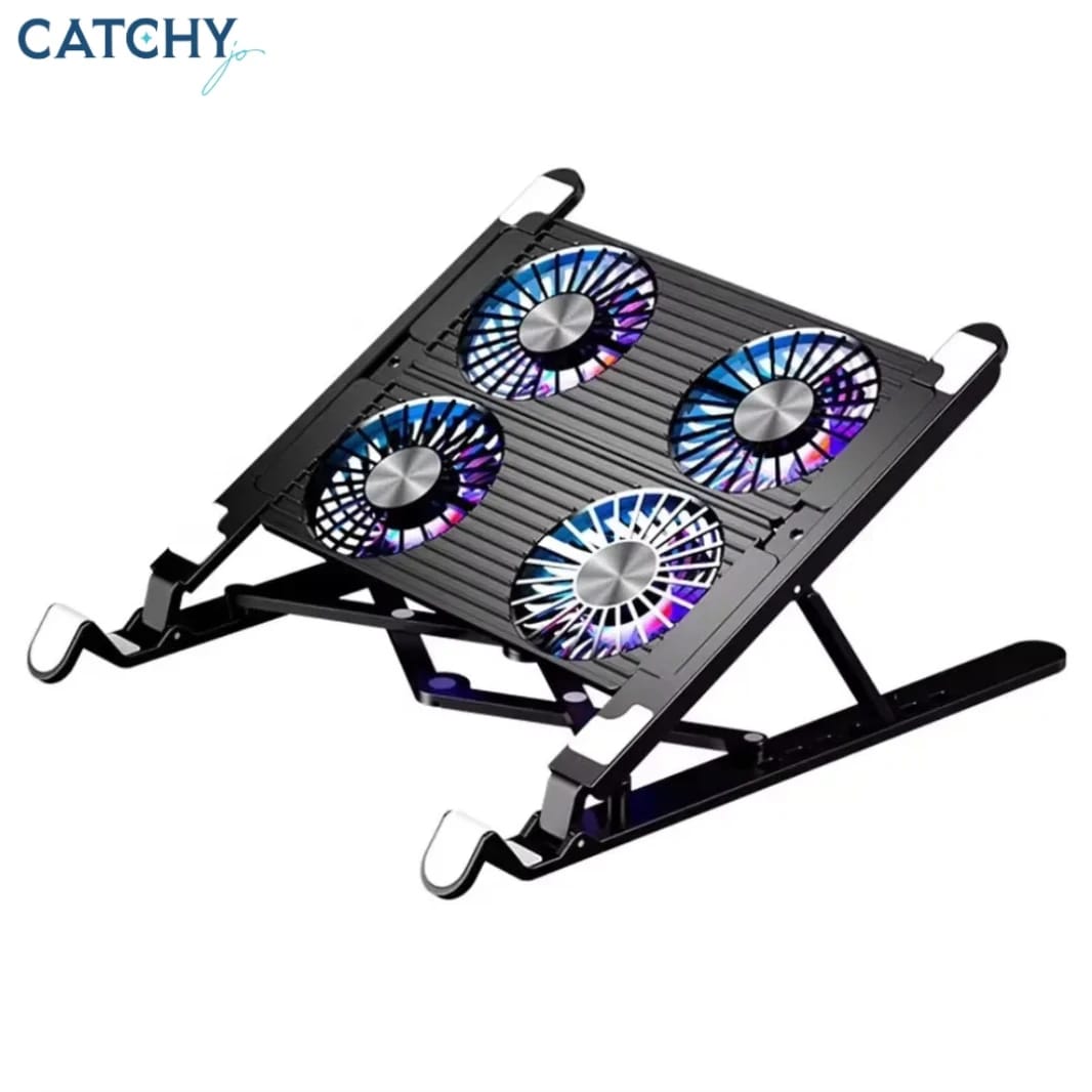 7 Level Adjustable Laptop Stand with Dual Fans