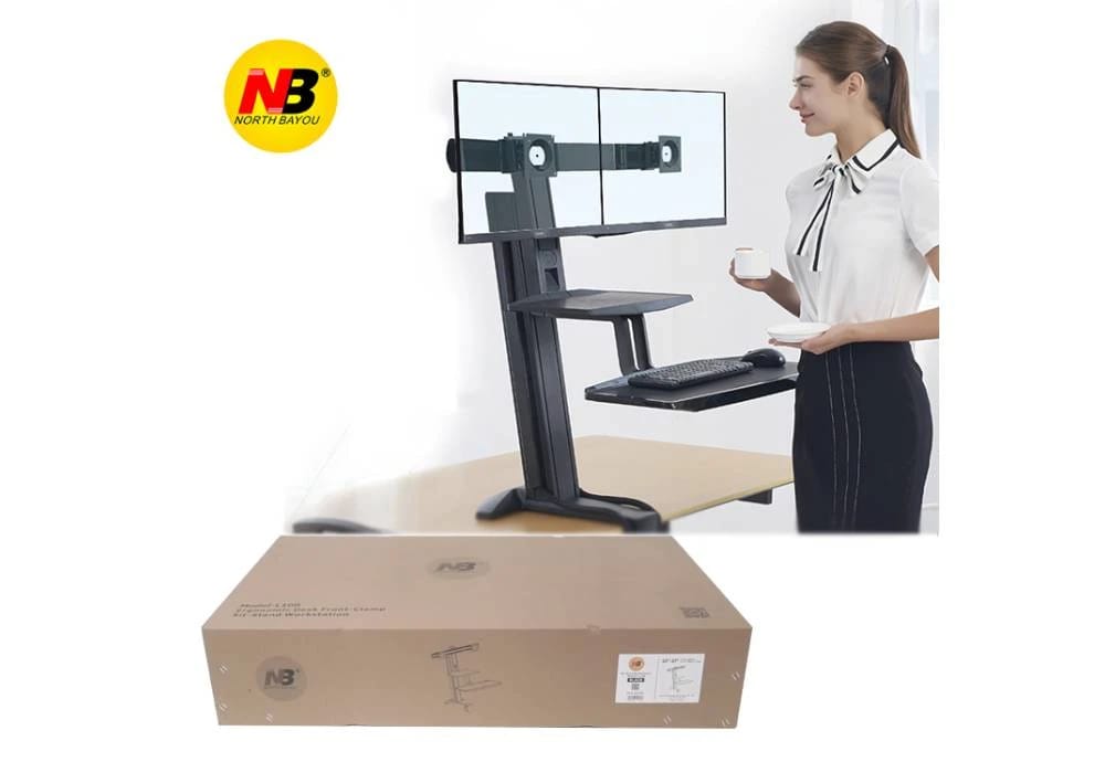 North Bayou NB L100 Sit-Stand Dual Monitor Mount