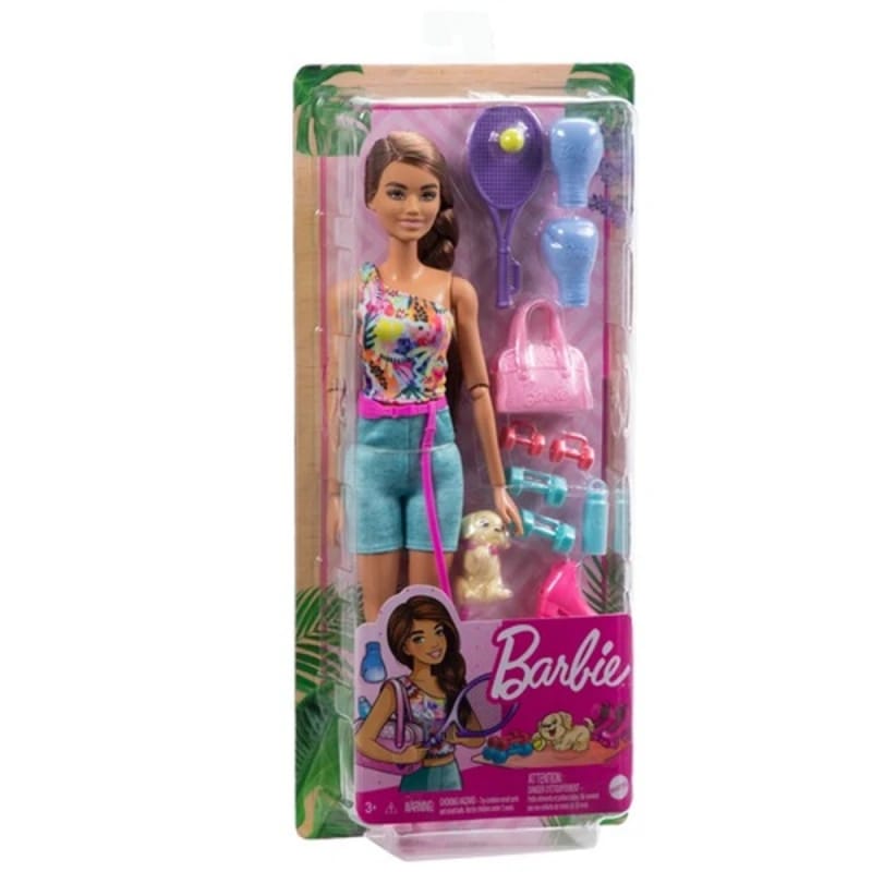 Barbie Wellness Workout Outfit with Roller Skates and Puppy