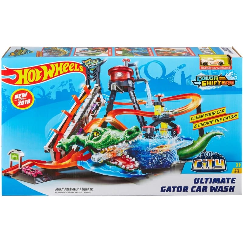 Hot Wheels City Ultimate Gator Car Wash Play Set