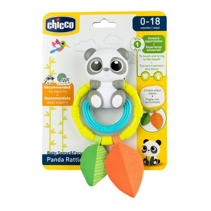 Chicco Roca Panda Rattle Toy for Sensory Development