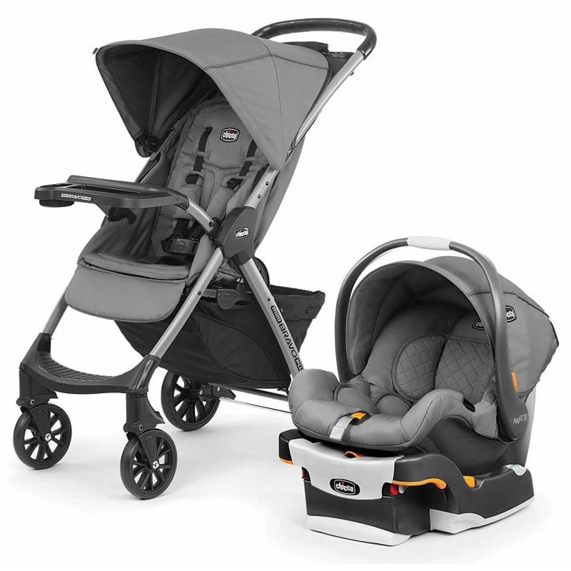 Chicco Mini Bravo Plus Travel System Stroller and Car Seat - Slate