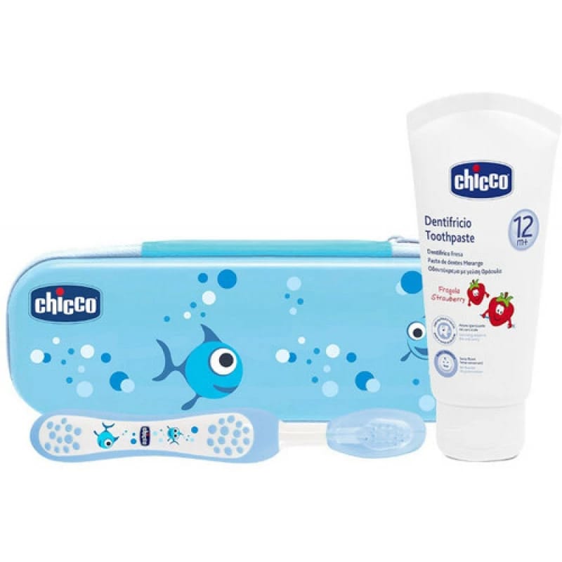 Chicco Oral Set Light Without Fluoride, Blue