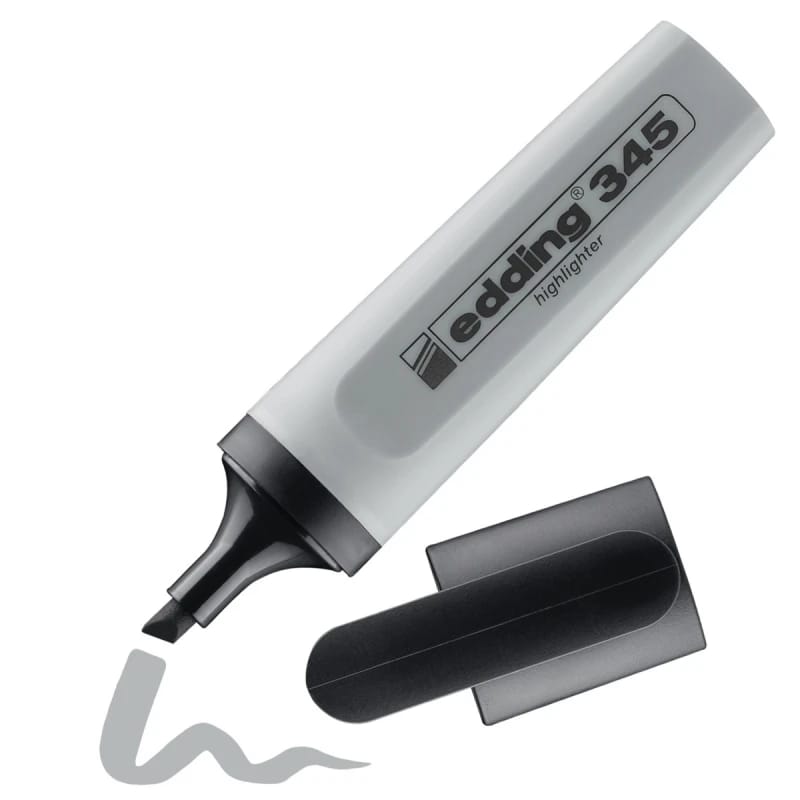 Edding 345 Silver Grey Marker Chisel Tip 2-5mm