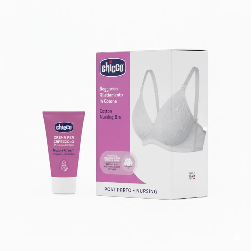 Chicco Protective Nipple Cream and Nursing Bra Set