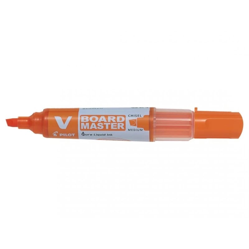 قلم سبورة وايت بورد بايلوت بي جرين V‑Board Master – برتقالي (رأس مشطوف، 2.2–5.2 مم)