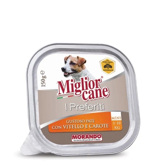Morando I Preferiti Adult Mini Pate with Veal & Carrots 150g (12 Pack)