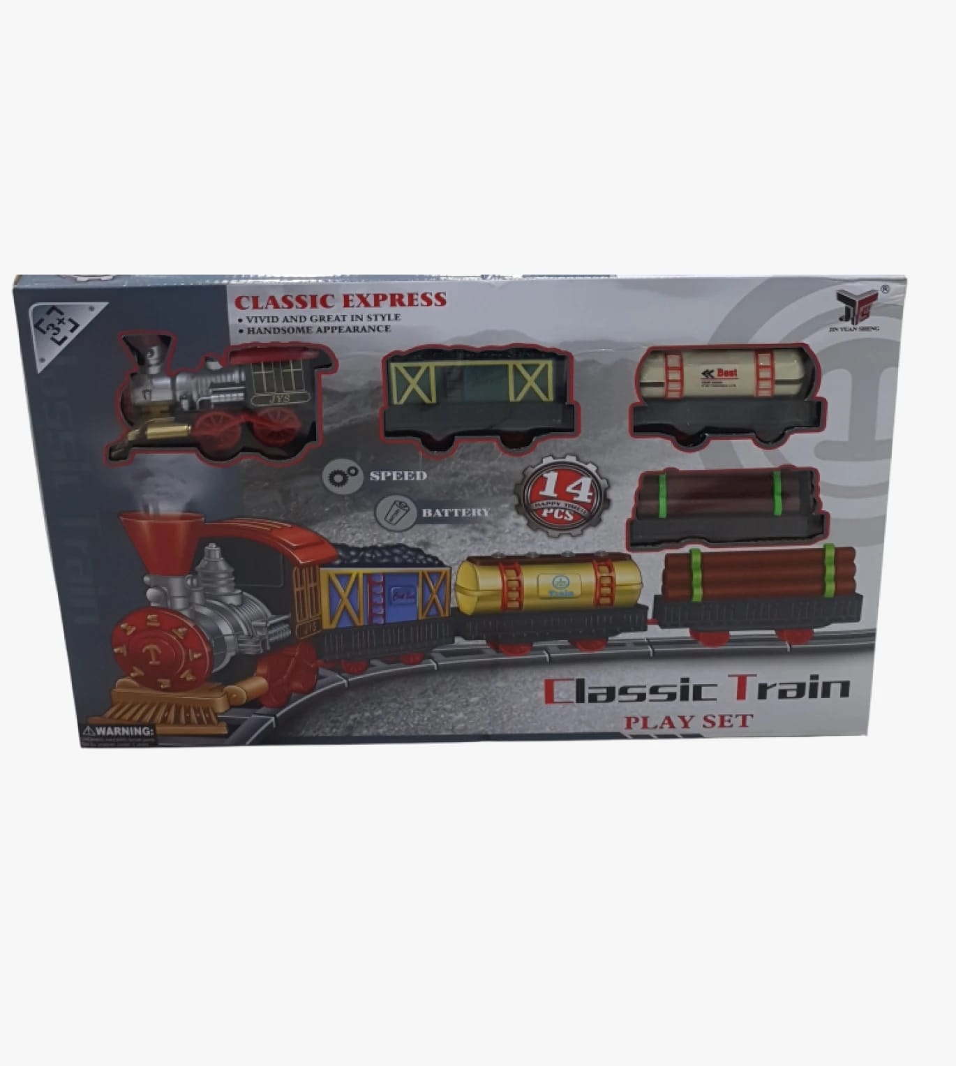 Classic Train Play Set Full with Classic Design for Kids and Adults. Featuring Perfect Carriages and Speed for Endless Fun.