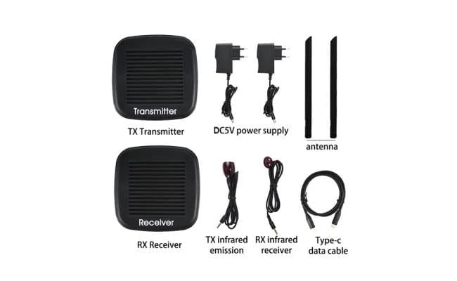 200M Wireless Wi-Fi HDMI Extender with Loop Output and USB C