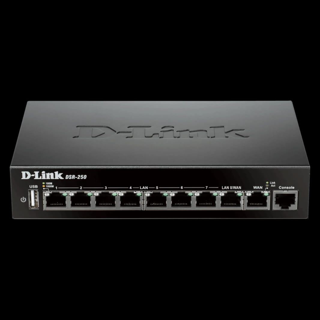 D-Link DSR-250 8-Port Gigabit VPN Router