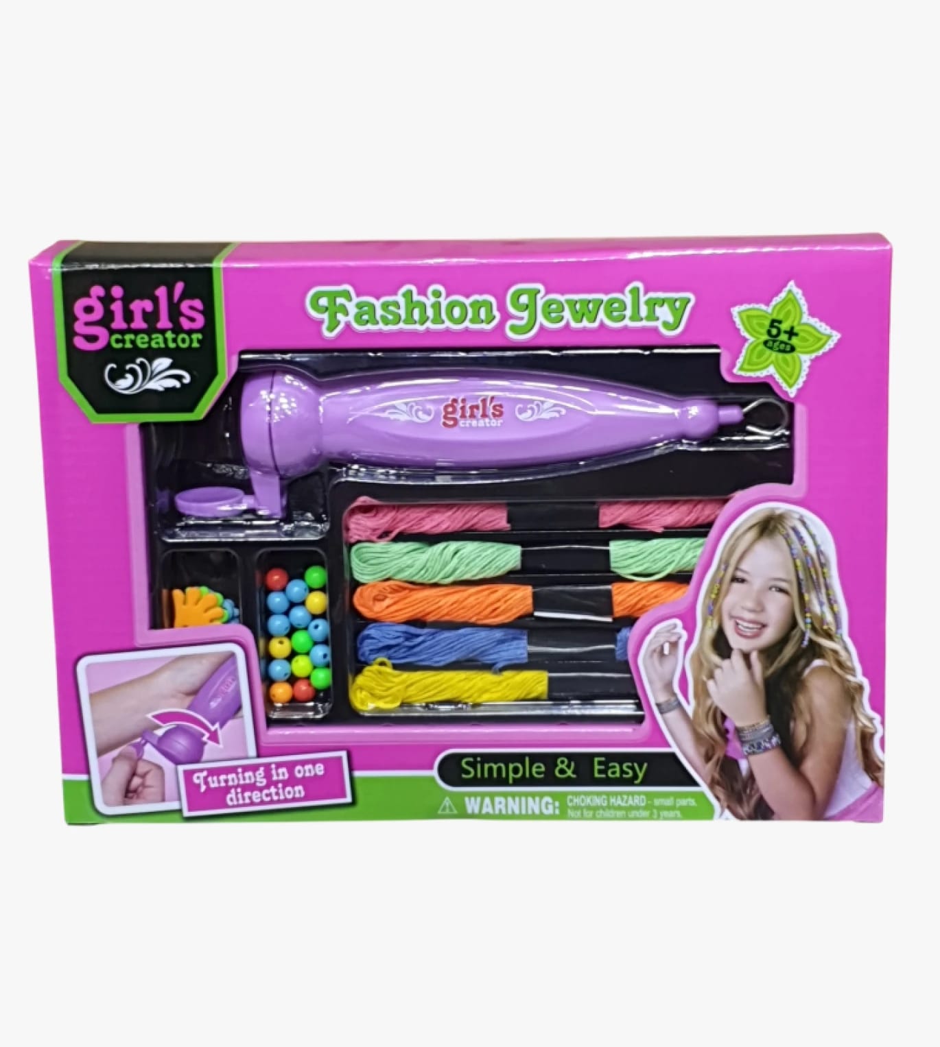 Girl's Creator Fashion Jewelry Set with Colorful Design for Young Creative Minds