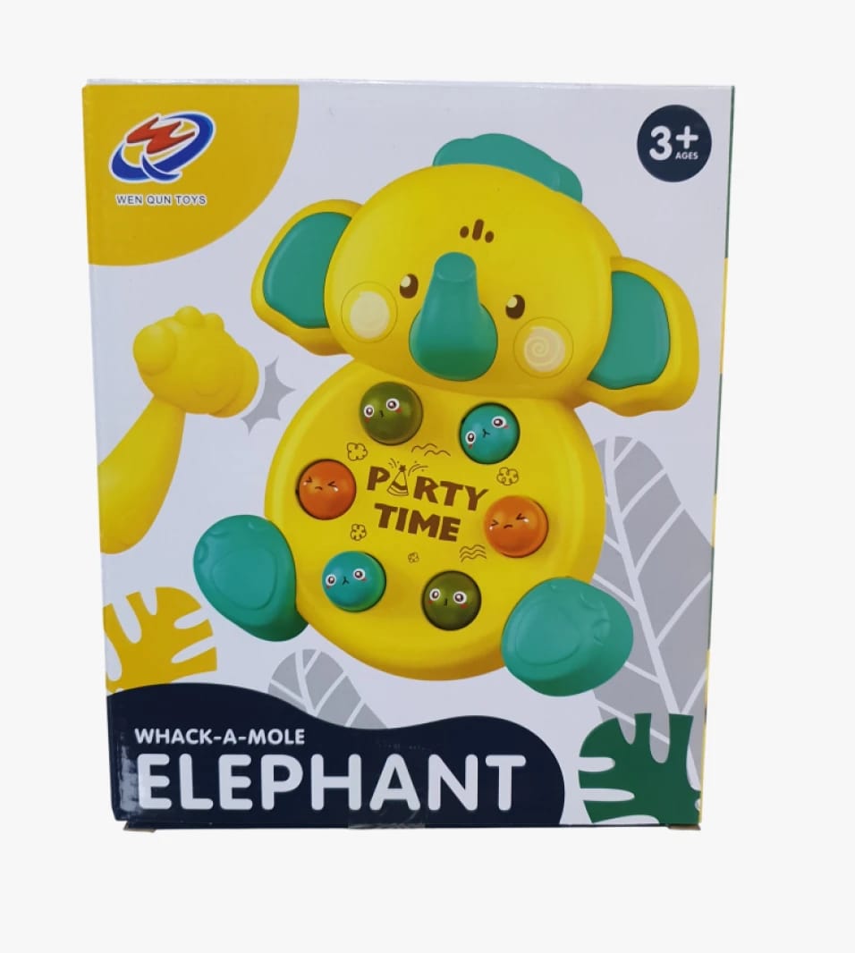Wen Qun Toys Elephant Whack-a-Mole Game for Kids Aged 3 and Up, Featuring Interactive and Colorful Elephant Design