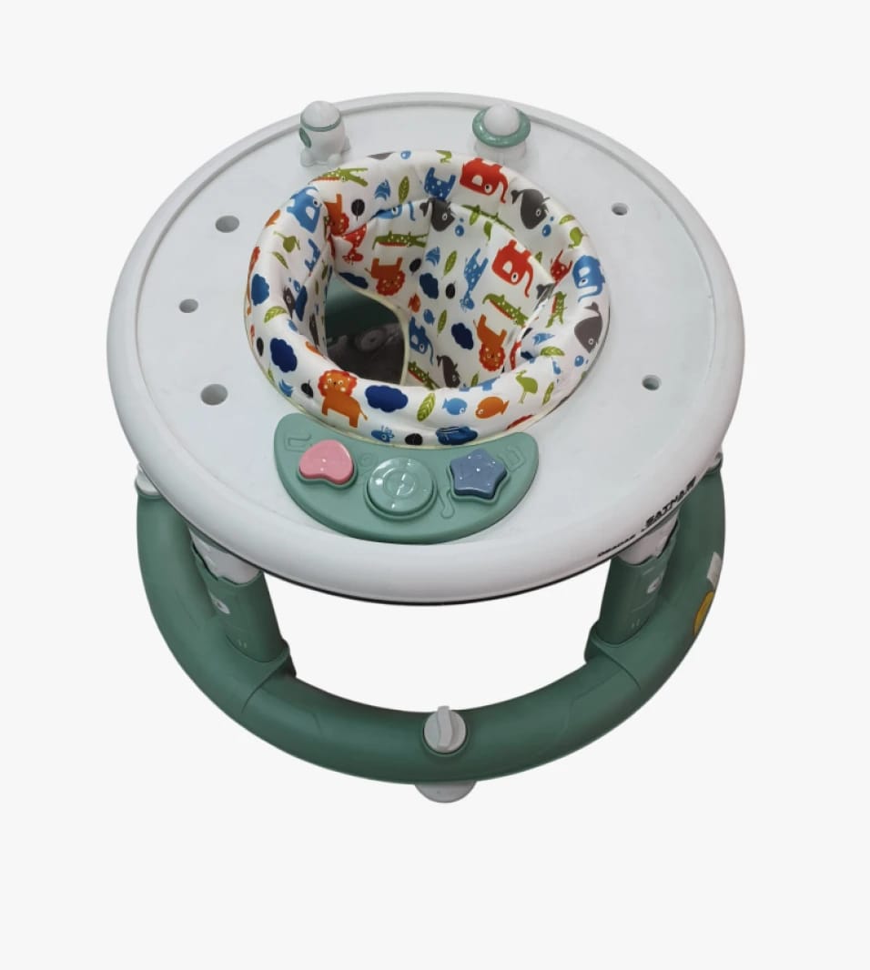 Baby Walker Toy with Colorful Circular Design and Animal Details for Boys and Girls of All Ages, Safe and Comfortable Seat