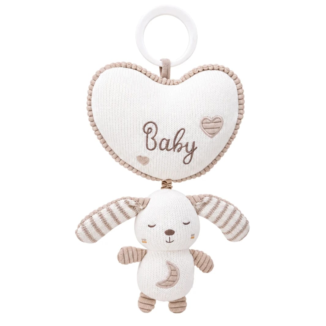 Robins Baby Hanging Plush Toy – Soft Heart & Bunny Teether
