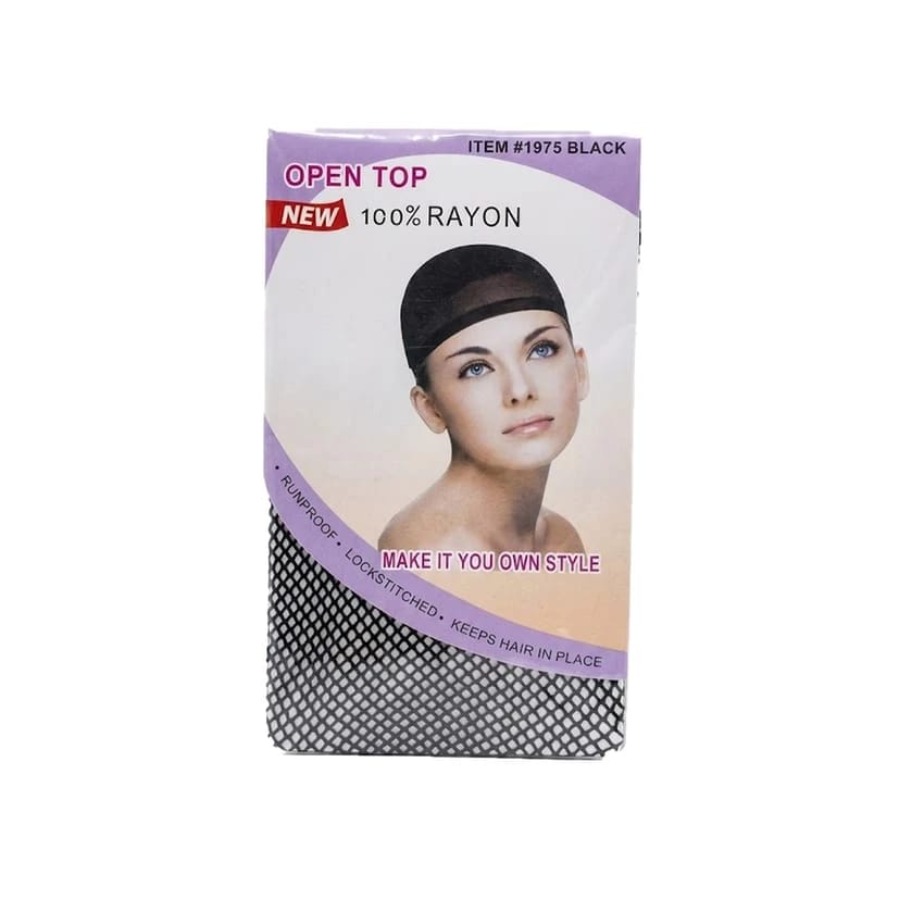 Open Top Wig Cap – Black