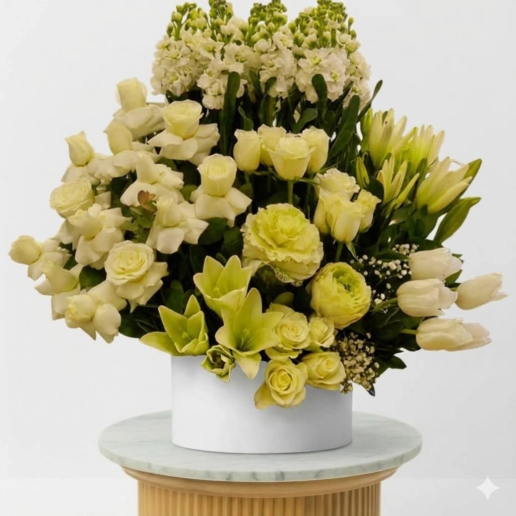 Elegant White Bloom Arrangement