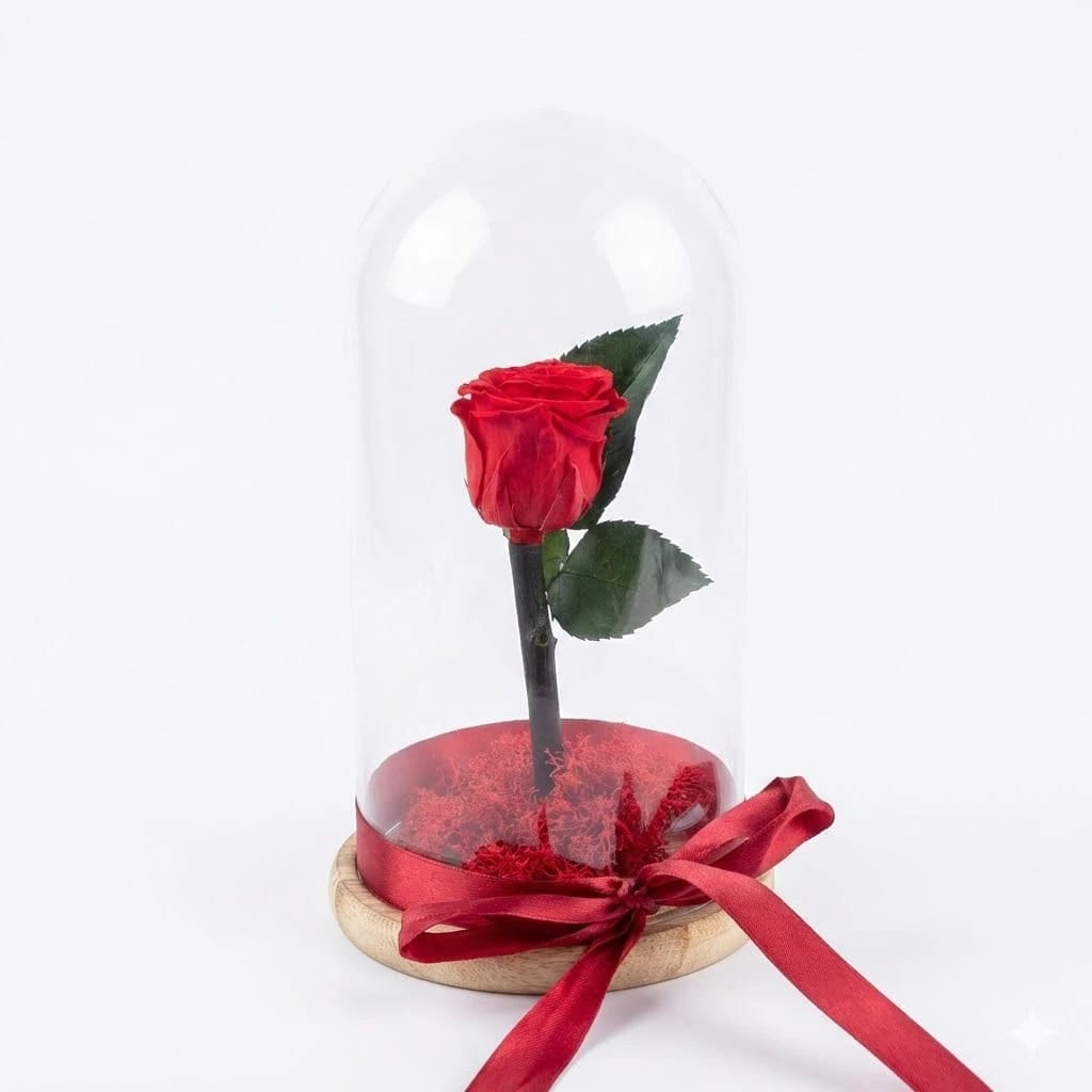 Timeless Red Rose Mummified for Lasting Beauty
