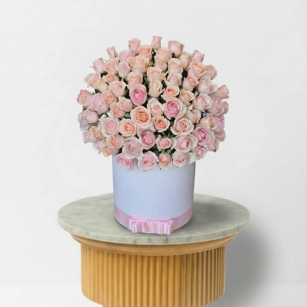 70 Pink Roses Box