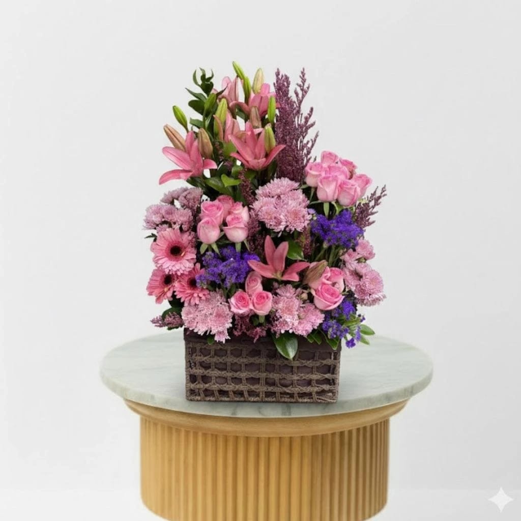 Blooming Elegance – Pink Bliss Basket