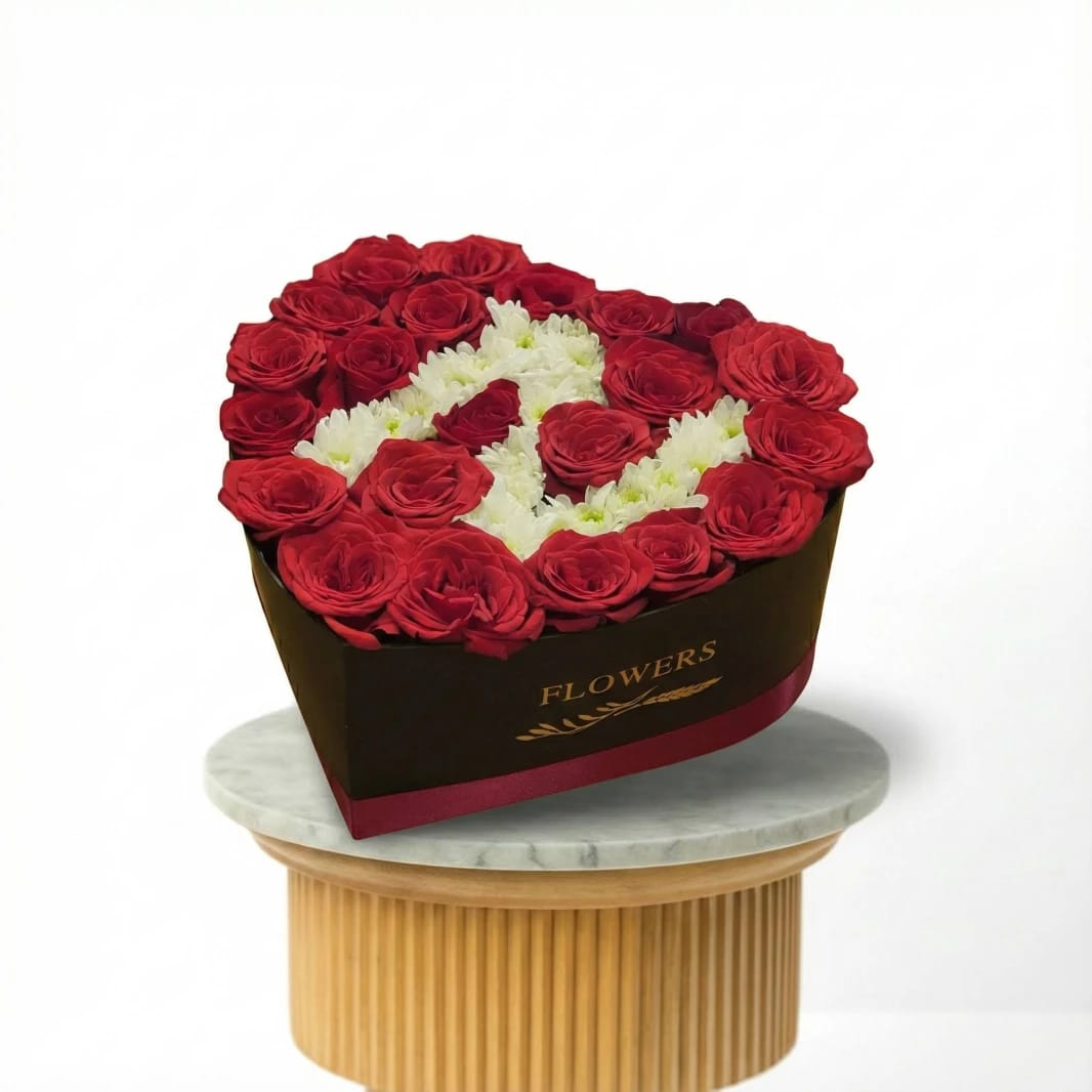 Red and White Roses Gift Box