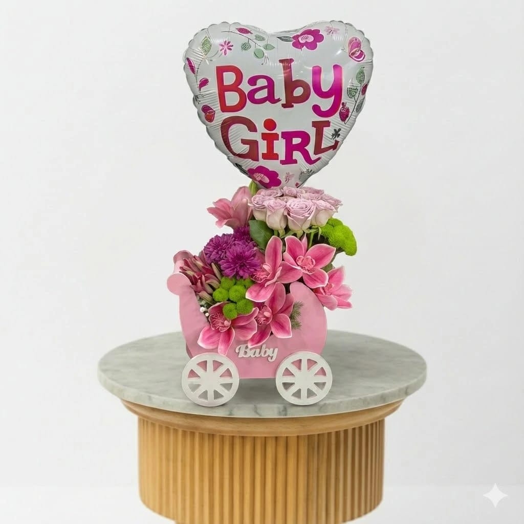 Baby Girls Joyful Blooms Cart