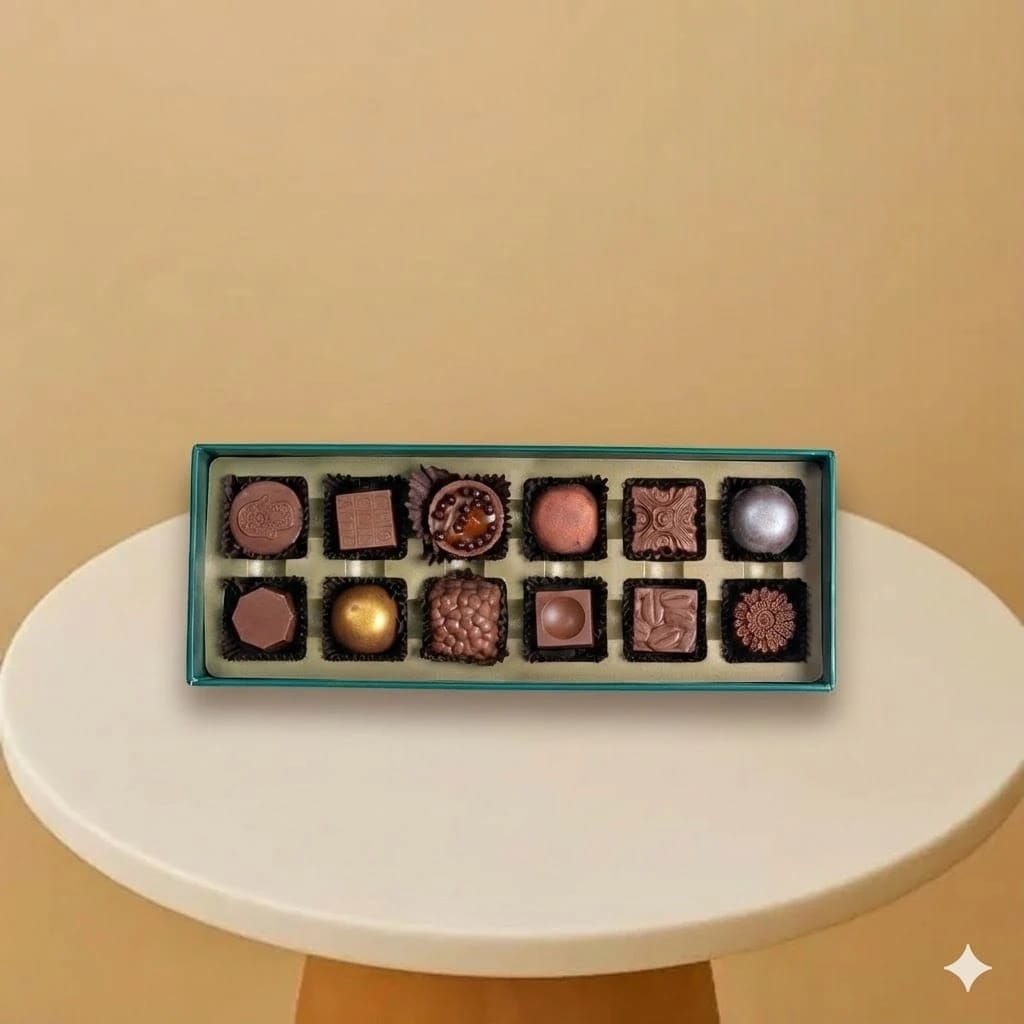 Solitaire Gourmet Chocolate Box - 12 PCs
