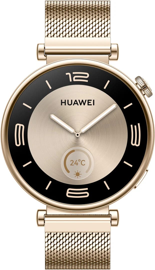 ساعة هواوي GT4 41mm بحزام ميلانيزي ذهبي فاتح