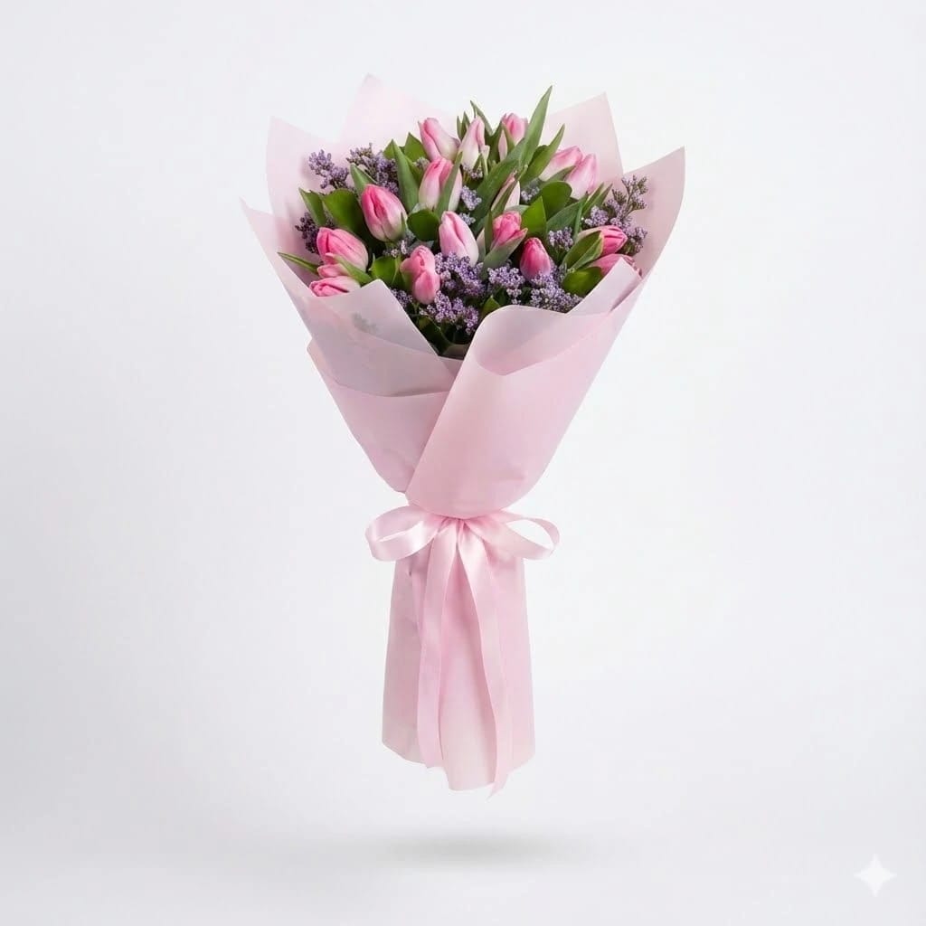 Pink Tulip Charm Bouquet