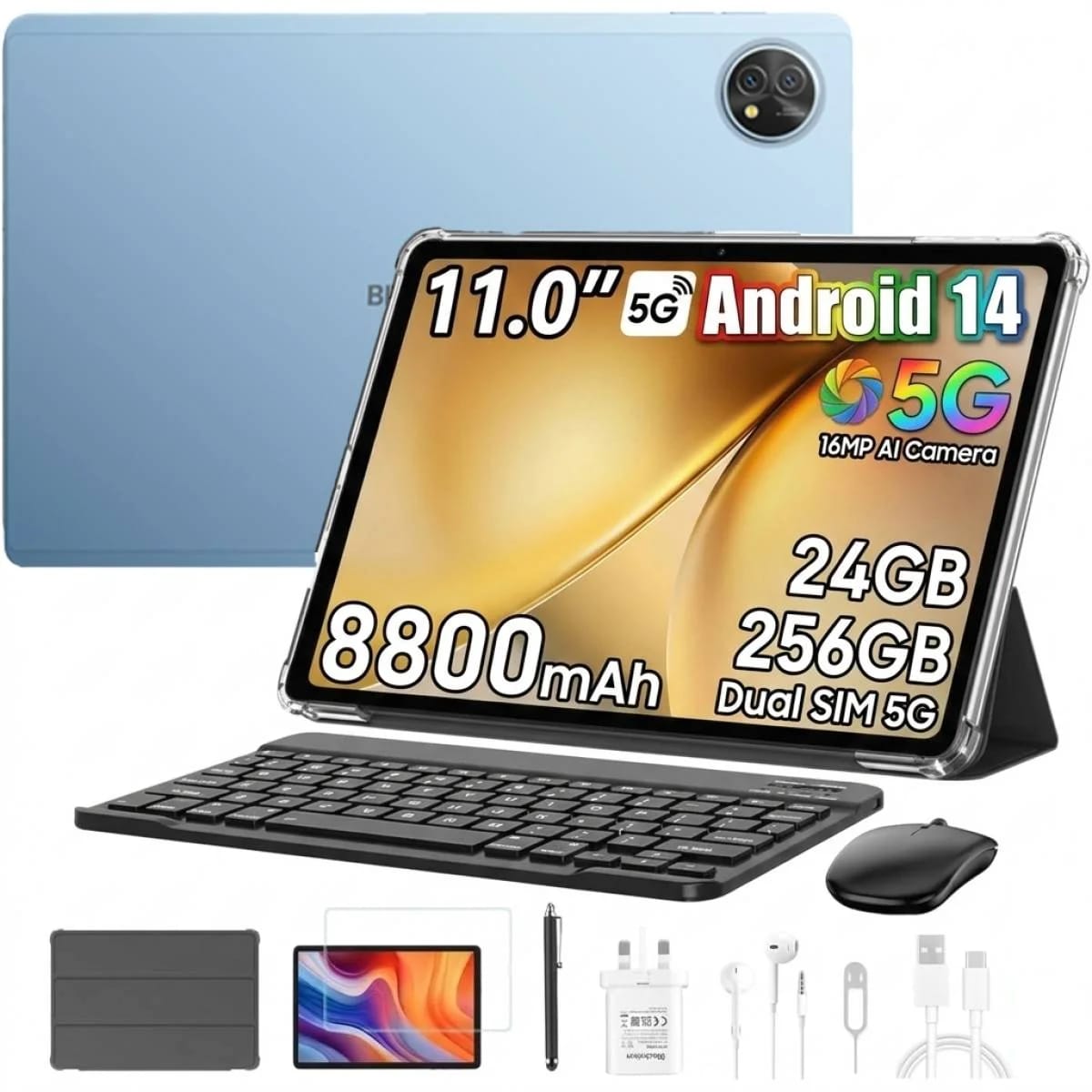 Blackview Zeno 10 5G AI Tablet, 11" Display, Unisoc T820, 256GB