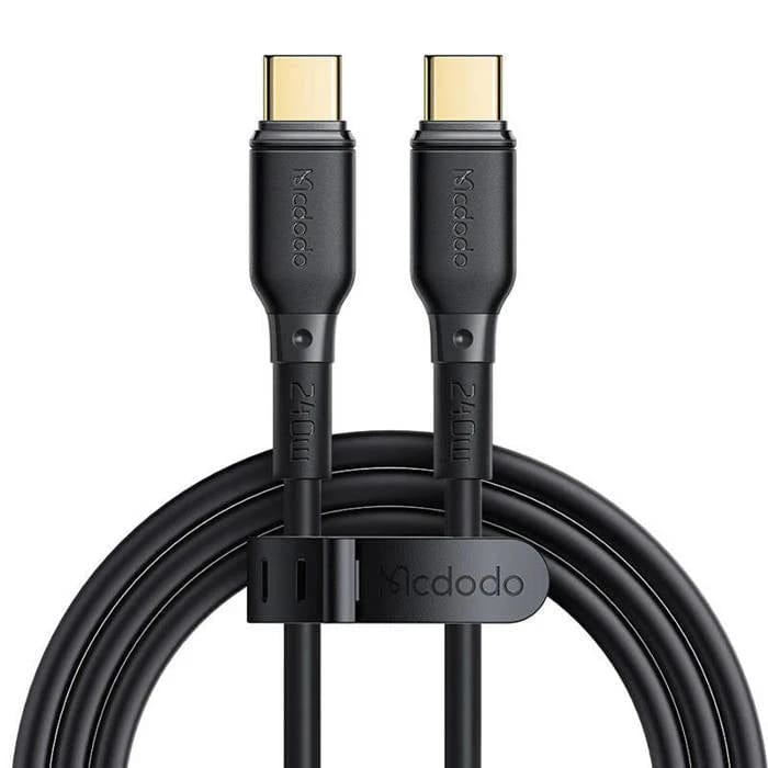 كابل مك ددو USB C شحن سريع 240 واط طول 1.2 متر - أسود