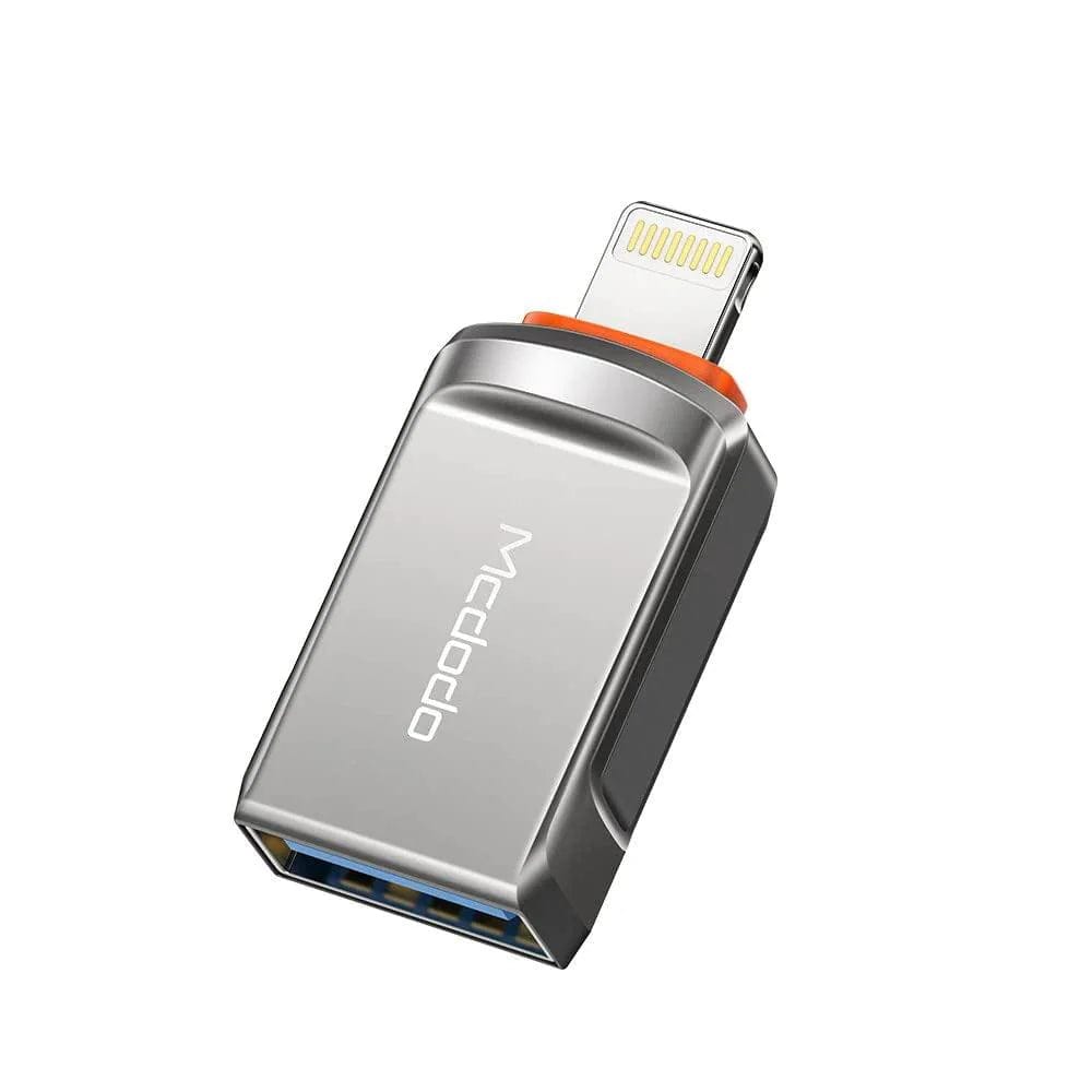 محول ماكدودو OTG USB A 3.0 إلى لايتنينج - رمادي
